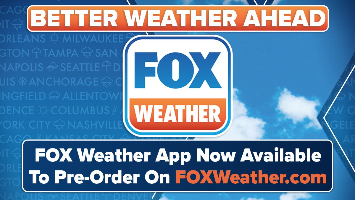 Pre-orders for the free FOX Weather app are now available for iOS and Android. On October 25, the app will appear on your phone and be ready for you to use.