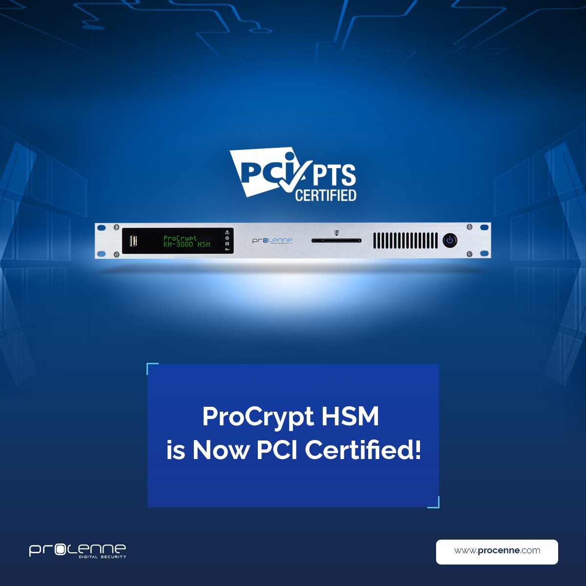 Procenne's tweet photo. We are pleased to announce that Procenne ProCrypt HSM is PCI PTS HSM v3.0 certified upon meeting a set of logical and physical security compliance standards for HSMs specifically for the payments industry.
#Procenne #digitalsecurity #ProCryptHSM #DataSecurityStandard #pcipts https://t.co/1Kn0ATKccO