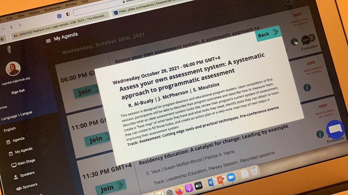 Raghdah (@rbualy) on Twitter photo Excited to be working with Sandi Moutsios and John McPherson today to deliver an <a href="/ICREConf/">International Conference on Residency Education</a> Pre-conference course on assessment.
All the way from Muscat, Oman. Excited to be working with Sandi Moutsios and John McPherson today to deliver an <a href="/ICREConf/">International Conference on Residency Education</a> Pre-conference course on assessment.
All the way from Muscat, Oman.