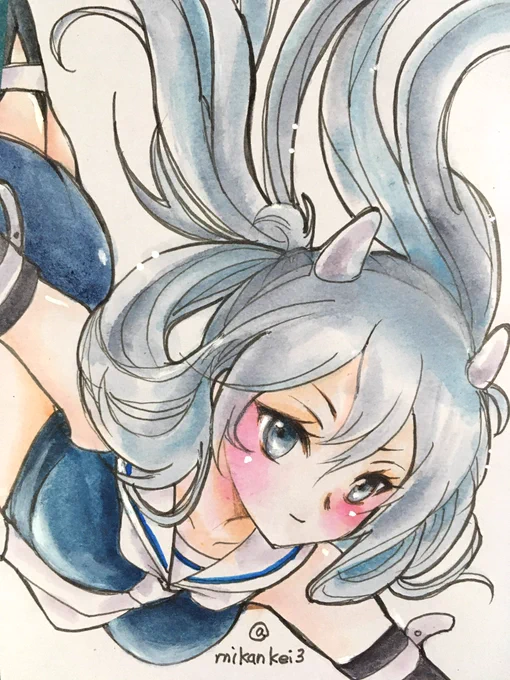 伊203 改です♪ 1944年10月20日進水!#艦これ版深夜の真剣お絵描き60分一本勝負 #艦これ版真剣お絵描き60分一本勝負_20211020 #伊203 #艦これ #伊203進水日 