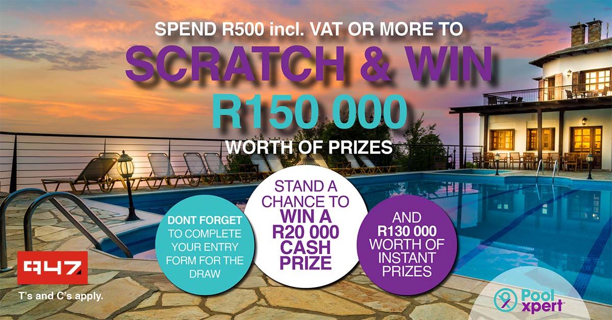 947's tweet photo. Joburg, are you ready for summer?
Stand a chance to WIN a R10,000 Pool Xpert in-store voucher with @947 &amp; @PoolXpertSA 
Get to a Pool Xpert store, take a photo of your purchase &amp; post it on 947's Facebook page using #PoolXpert.
Visit https://t.co/nu3eTBI3Yg https://t.co/MTxbxgvKW5