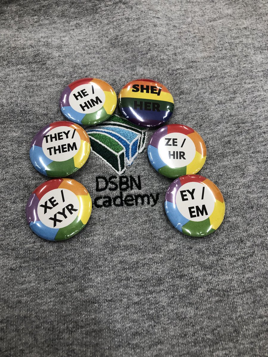 Happy #InternationalPronounsDay !!! <a href="/DSBNAcademy/">DSBNAcademy</a> our #GSA  celebrated with pride by making and sharing pronoun buttons with all staff and students. Together we can make a more inclusive 🌎
 @shelty_7
