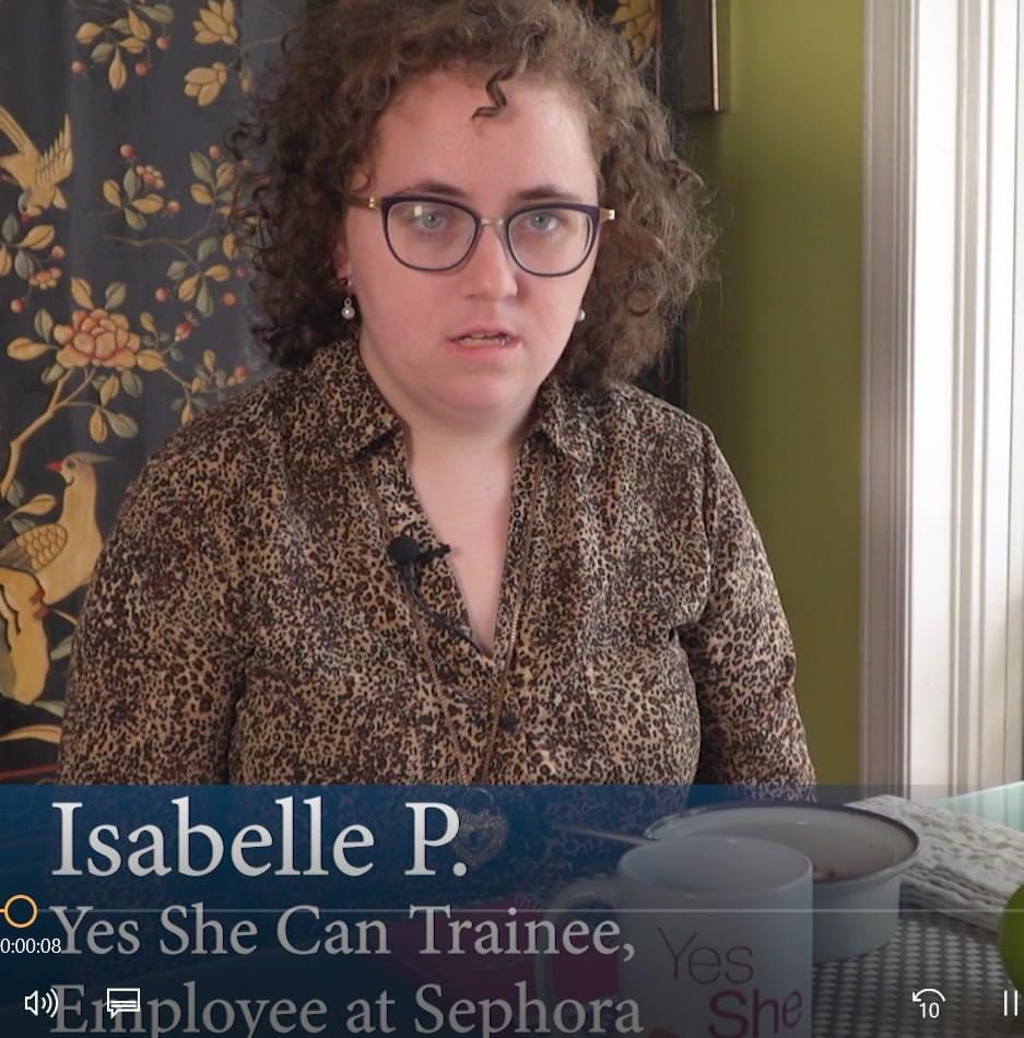 Yes She Can trainee Izzie presents at our Advocates for Adults with Autism Awards event!

Welcome to all who are joining us!

#YesSheCan #autism