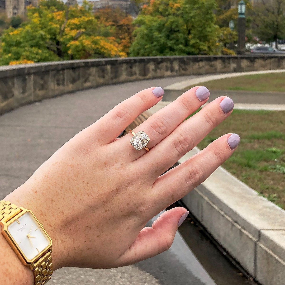 DanasGoldsmith's tweet photo. Our couple's shared experience of creating her forever ring became this beautiful elongated 2.34 carat cushion cut centre stone complimented by an elegant diamond halo set in yellow gold. Let us tell YOUR story.

#designsatdanas #customdesign #customjewellery #canadianmade https://t.co/4MN07NwEs0