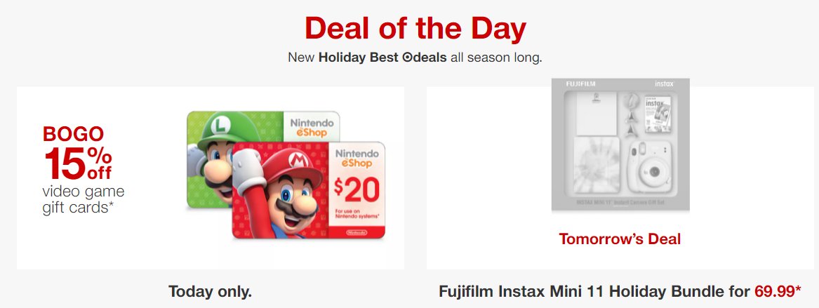 Wario64 on X: Buy 1 Get 1 15% off gaming gift cards at Target   #ad Steam gift cards are instore. A good way to get  a cheaper Steam Deck  /