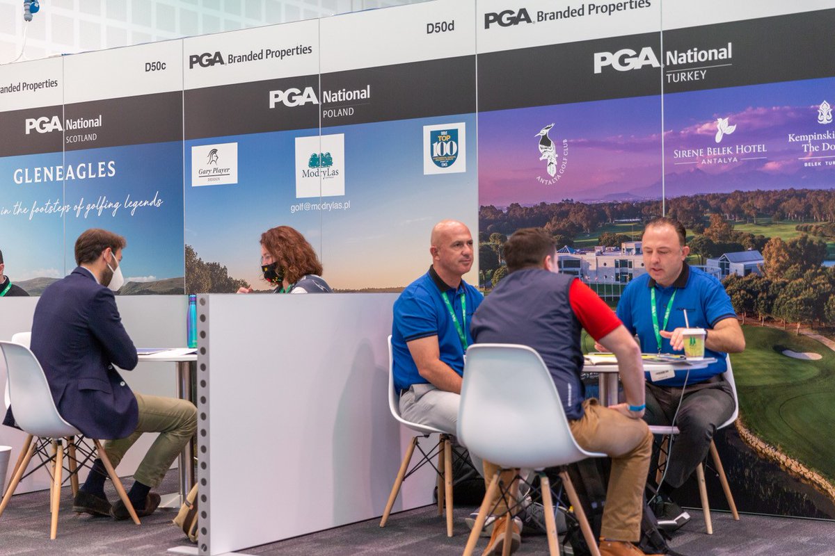 ThePGA's tweet photo. 📸 The PGA is hosting nine of its Branded Properties at the @IGTMarket this week at Celtic Manor, Wales.

The focus of this year's event is to provide the global golf travel industry with a platform to conduct business and gain valuable industry insights.

#IGTM2021 #GolfTravel https://t.co/idKHNqcXrm