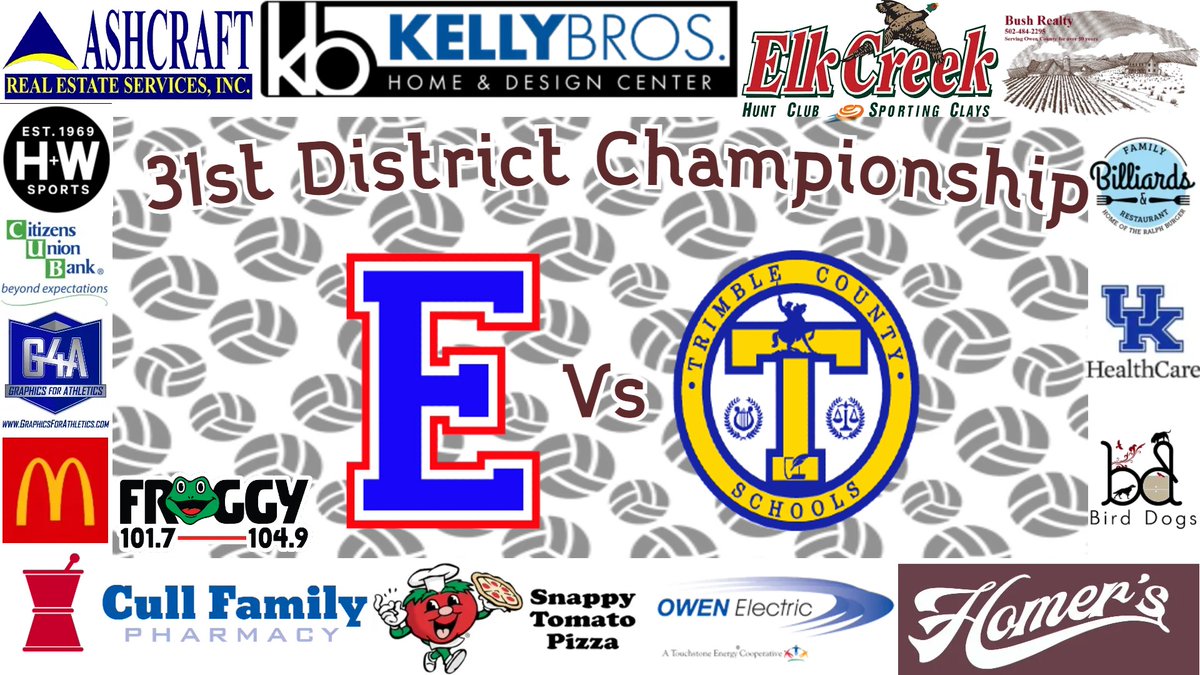 ochslive's tweet photo. 31st District Volleyball Championship Game tonite.  Joining us for the broadcast will be @froggyKYcountry!

7:00 @EminenceWarrior vs @TrimbleGameday 

https://t.co/IzViNi8dbf https://t.co/zKeSHpa6CG
