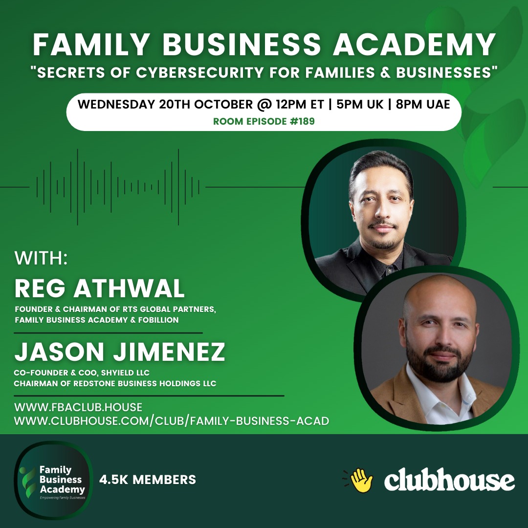 RegAthwal's tweet photo. #familybusiness #familylegacy #nextgen #entrepreneurs #online #education #fbaclub #clubhouse #learning #legacy #content #owners #founders #entrepreneur #wealth #familyoffice #leadership https://t.co/8hcsfoTFQs