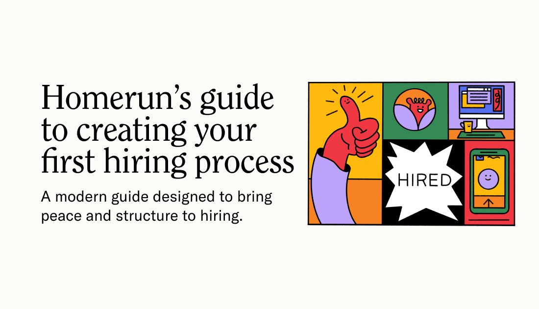 homerun_co's tweet photo. Boy, have we got a guide for you – the guide to rule all guides! Not to be hyperbolic, but we really think it's THE starting point for anyone looking to structure their company's hiring process for the first time. Have a looksie 👀 https://t.co/j4sM9j9w47 https://t.co/WvoOvI2KZm