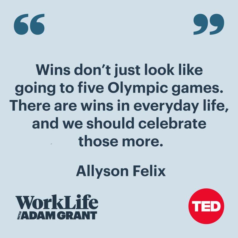 Here is some Wednesday Wisdom from Allyson Felix about celebrating everyday wins. Happy Wednesday everyone! #WednesdayWisdom #TEDConferences #HighRocksEdCorp