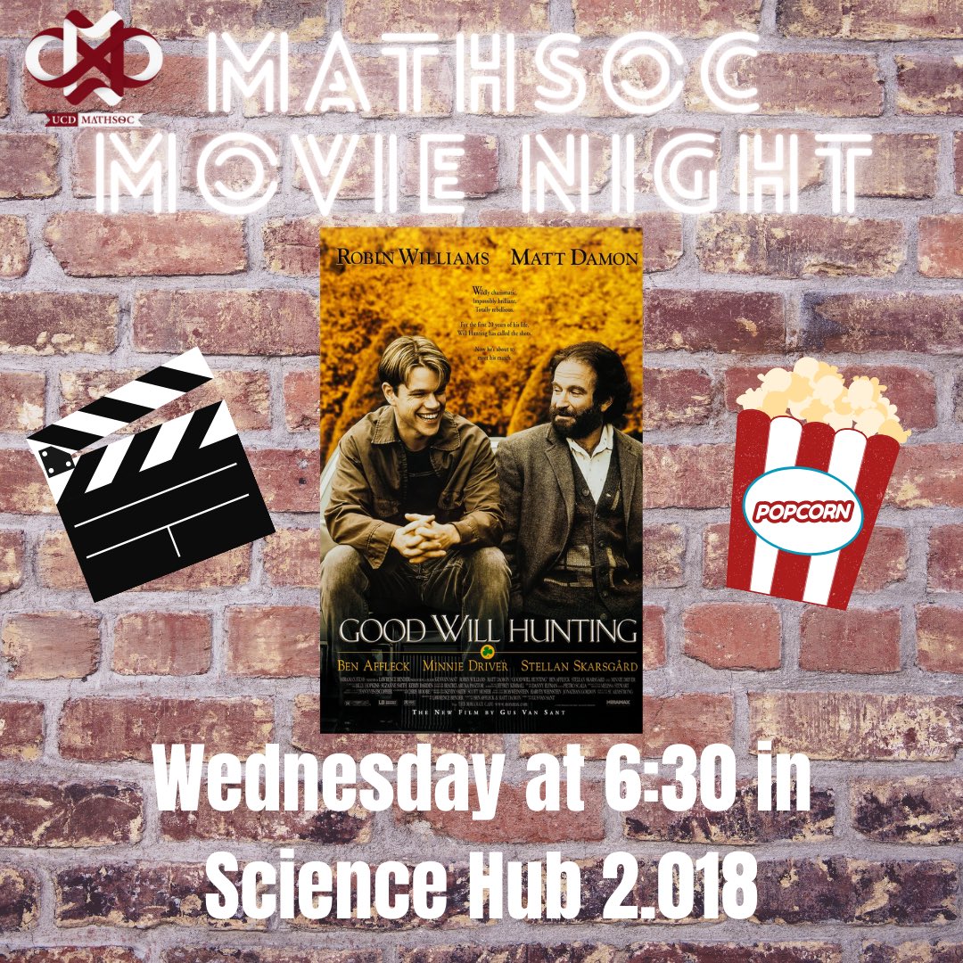 UCD Maths Society (@ucd_maths_soc) on Twitter photo Tonight at 6:30pm in Science Hub 2.108! Remember your vaccine passport as they will be checked🍿🎬🎞 #ucd #ucdsocieties #ucdmathsoc #mathsoc #math #goodwillhunting #movienight <a href="/UCDSocieties/">UCD Societies</a> Tonight at 6:30pm in Science Hub 2.108! Remember your vaccine passport as they will be checked🍿🎬🎞 #ucd #ucdsocieties #ucdmathsoc #mathsoc #math #goodwillhunting #movienight <a href="/UCDSocieties/">UCD Societies</a>