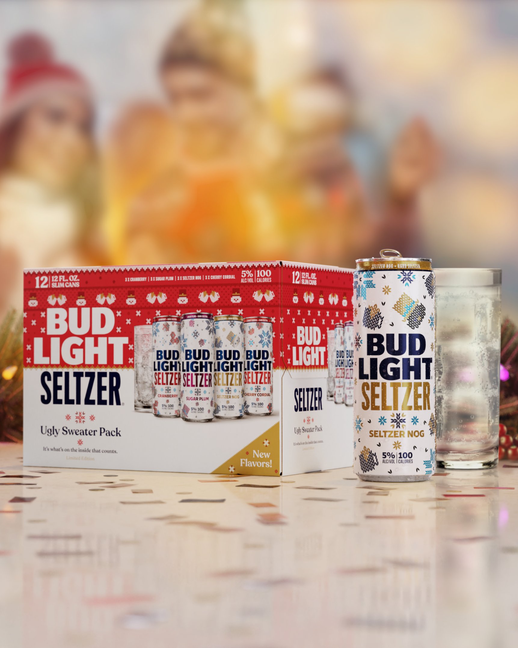 Bud light holiday sweater hot sale