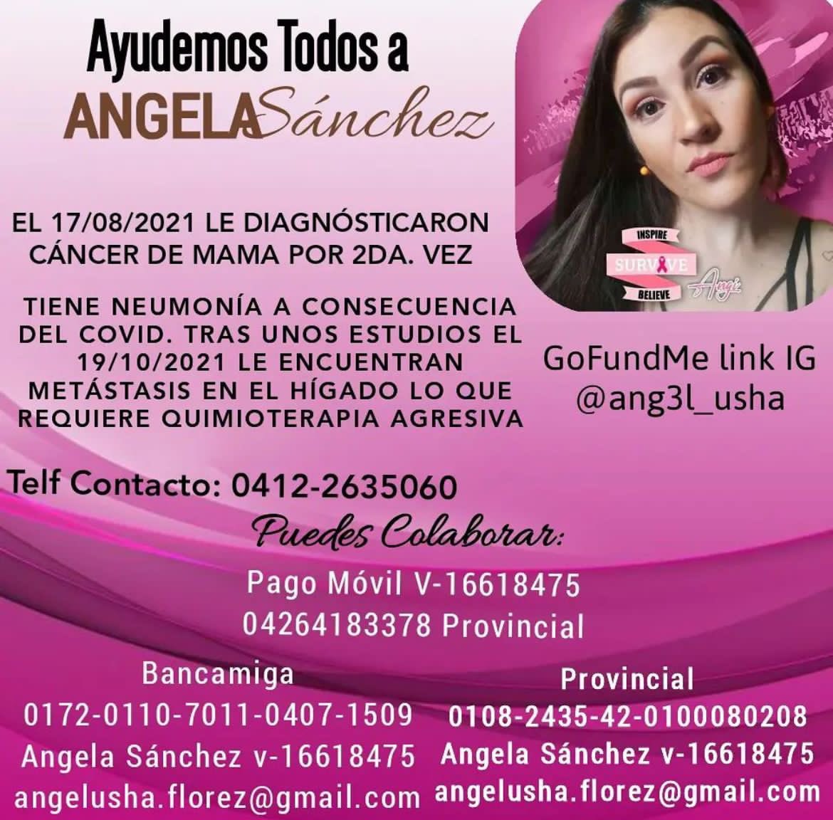 Buen Día Twiterland, recurro nuevamente a la “Twiter magia” solicitando ayuda para Ángela, amiga y gran persona, una guerrera que sobrevivio al cáncer ya una vez, pero esta de vuelta lamentablemente, hasta un sencillo RT sirve para difundir su campaña, no cuesta nada! 🙏 Gracias!