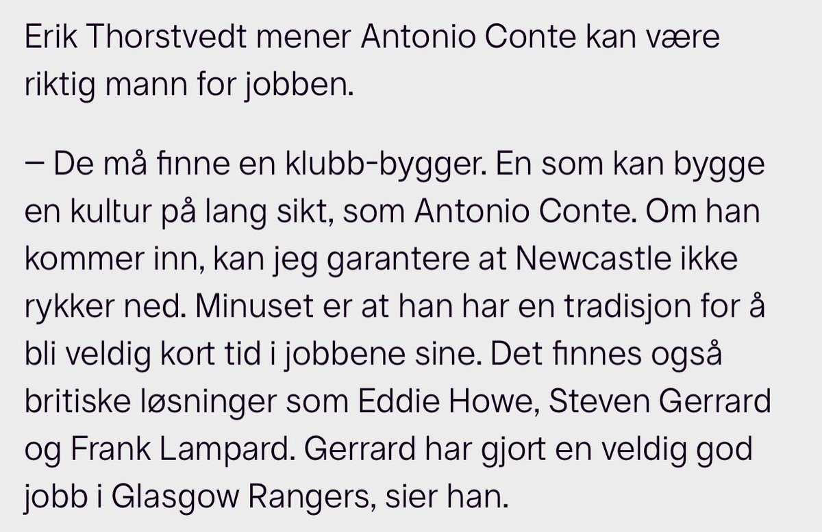Antonio Conte og «klubb-bygger» i samme setning. Notert.