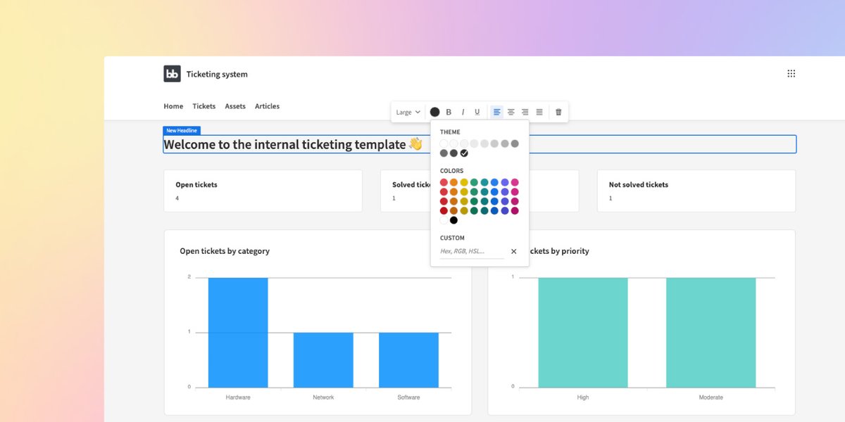Introducing Budibase Cloud ☁️🥳🎉

We're excited to announce you can now try Budibase Cloud - the easiest way to build beautiful internal tools.

Before you start, please be aware:
- It's free
- It's in beta

Get started:
budibase.com

Please RT and show some ❤️
