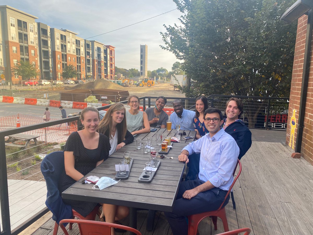 Nothing better than a fellow's happy hour trying on a beautiful fall evening! @MDKelseyMD @sipa_yankey @kellyarps @spates_m @SarahSnowMD @WApplefeld @VishalNRao @acconiglio