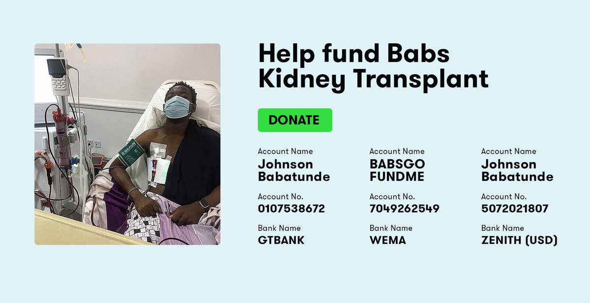 colonelcharles's tweet photo. Pls we need your financial assistance for my brother. He needs to undergo kidney transplant. We appreciate your generation contribution. 

https://t.co/fNC77L1lxu

Thank you. 🙏
 @EdoStateGovt @femigbaja @Omonioboli https://t.co/bmDkHBobrQ