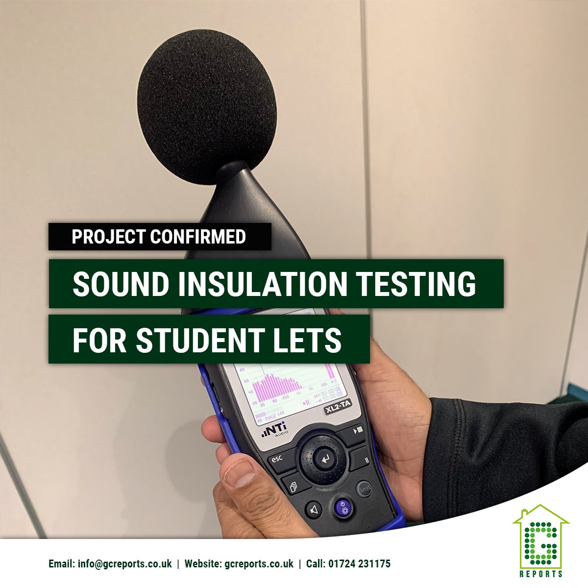 GCReports1's tweet image. Another new client confirmed!

We will be providing #SoundInsulationTesting for a new client who is developing a lot of #HMOs in Leicester which will then be used as #StudentLets.