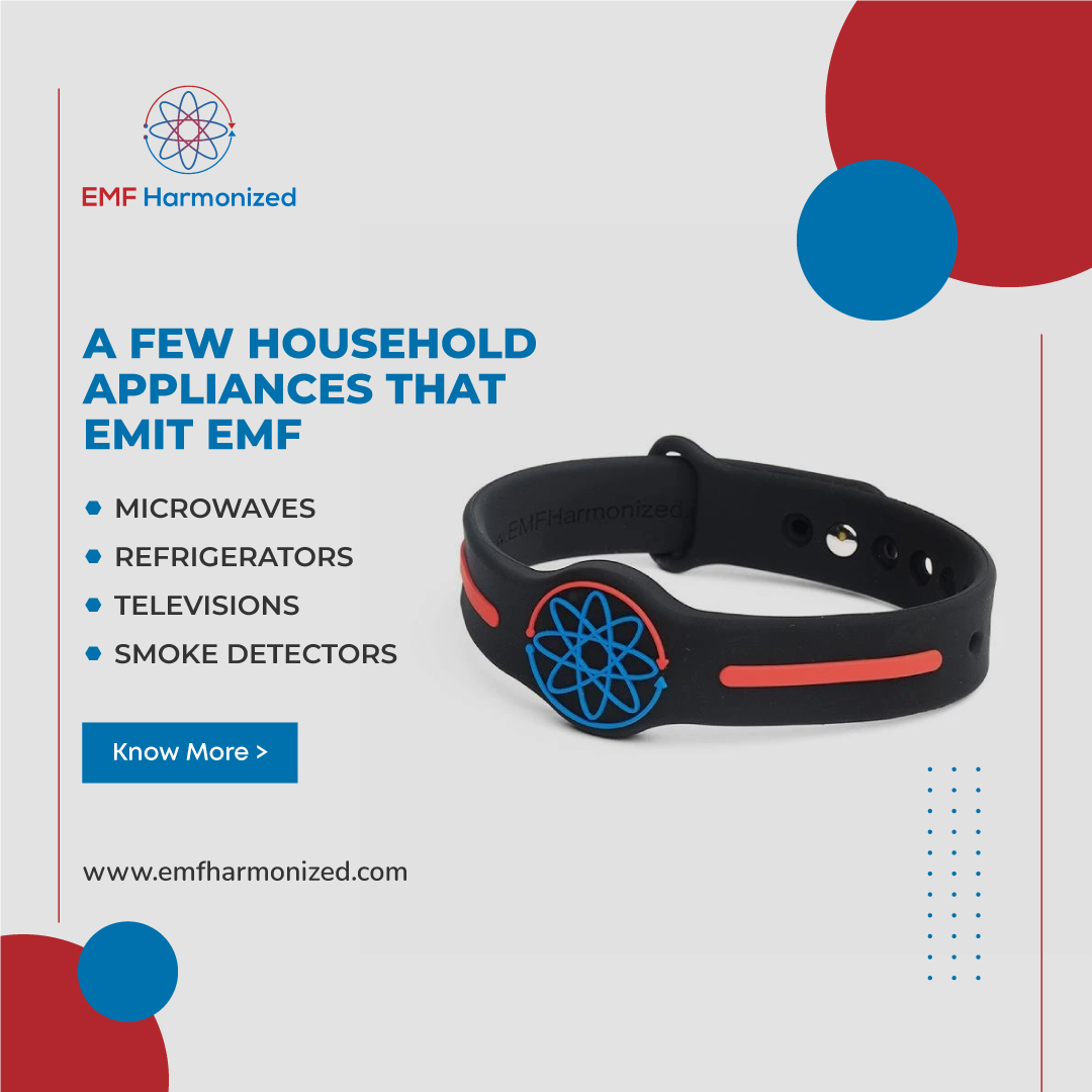 Can you name the daily-use #electronicdevices and appliances that emit #harmfulradiation? Always wear your band of #protection- the #EMF #ProtectionWristband. bit.ly/3hbVc9h #emfwristband #emfradiationshield #emfshielding #emfshield