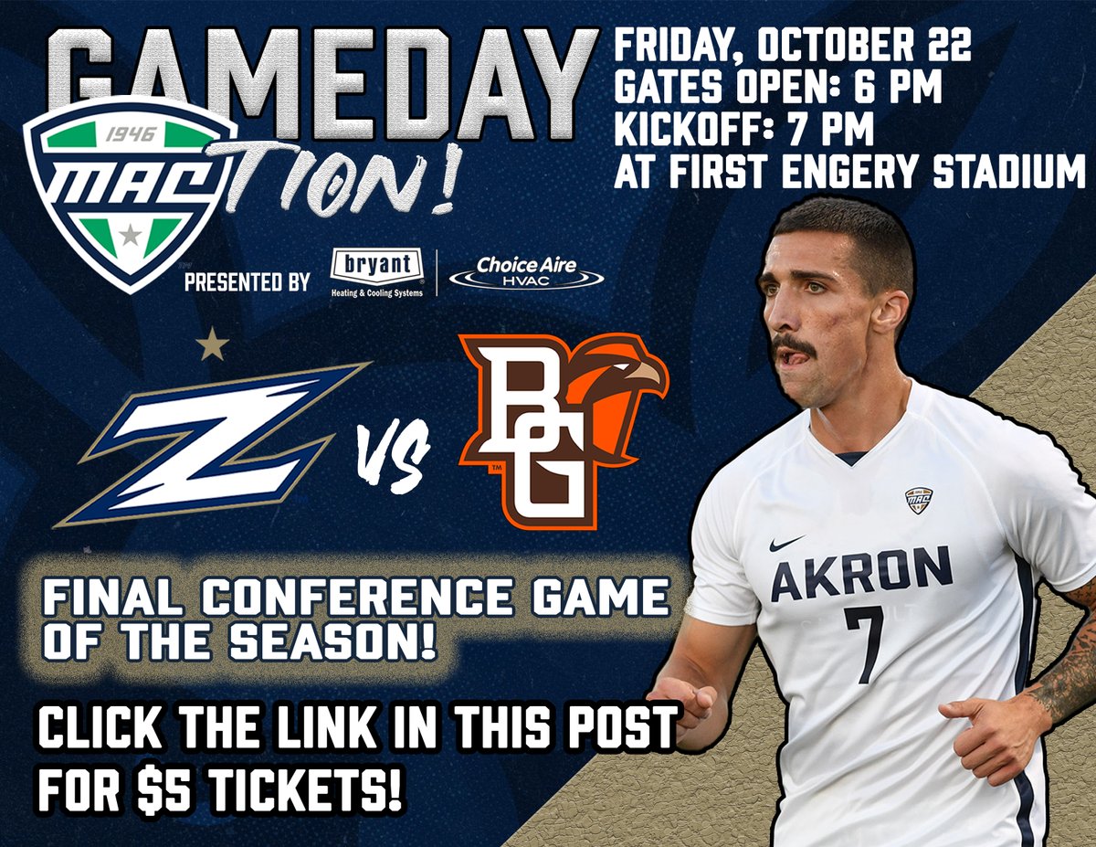 AkronZips's tweet photo. 🚨👀🦘

$5 Tickets for this Friday's @ZipsMSoc match vs. Bowling Green presented by Bryant Heating and Cooling Systems! You don't want to miss this! Click Here: https://t.co/E4QzIQASNn

🦘👀🚨 https://t.co/bj3w4ZPzsk