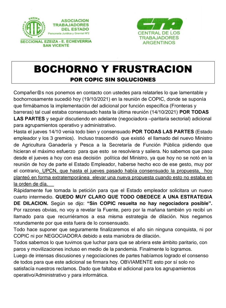 ATESENASABAIRES's tweet photo. Queremos la apertura de la Paritaria Sectorial! El ámbito de negociación para resolver nuestro históricos reclamos! https://t.co/xAAXwZ3wJ0