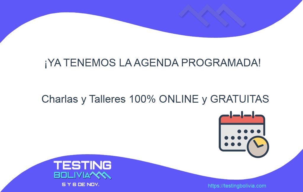 testingbolivia's tweet photo. Muy contentos de contar con @JoiArnaiz para el #TestingBolivia, 5 y 6 de noviembre no te pierdas nuestro evento Online y GRATUITO‼
https://t.co/MuAg681adz
🖋️Regístrate en este LINK
https://t.co/TOVUC2IEDO

#TestingDayBolivia #Registro https://t.co/zLotuT3aeZ
Agradecemos el RT 👐🏻