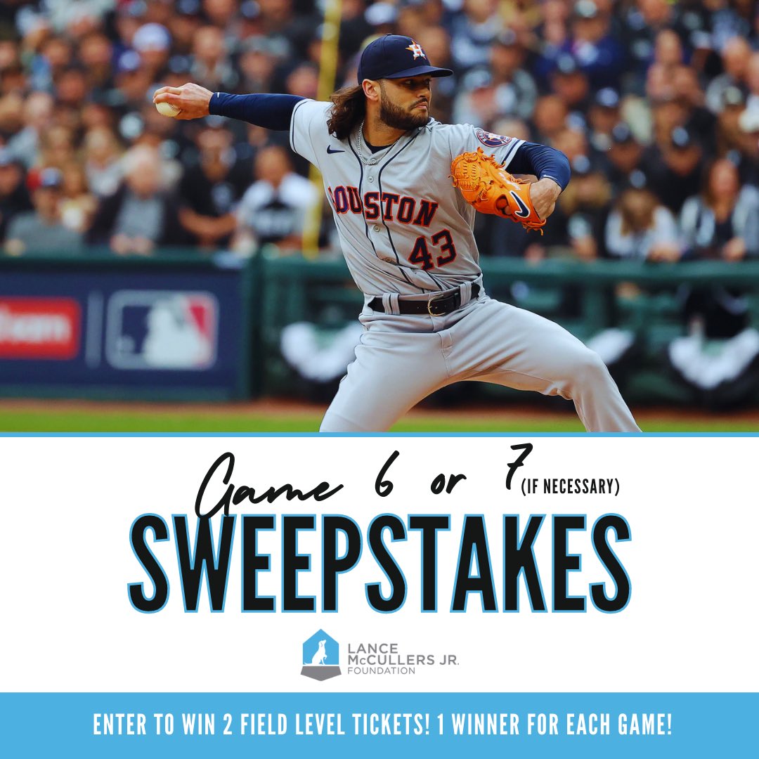 Round 2 of our sweepstakes! Enter to win 2 field level tickets to game 6 or 7 at Minute Maid Park! Link in bio to get in on the action!