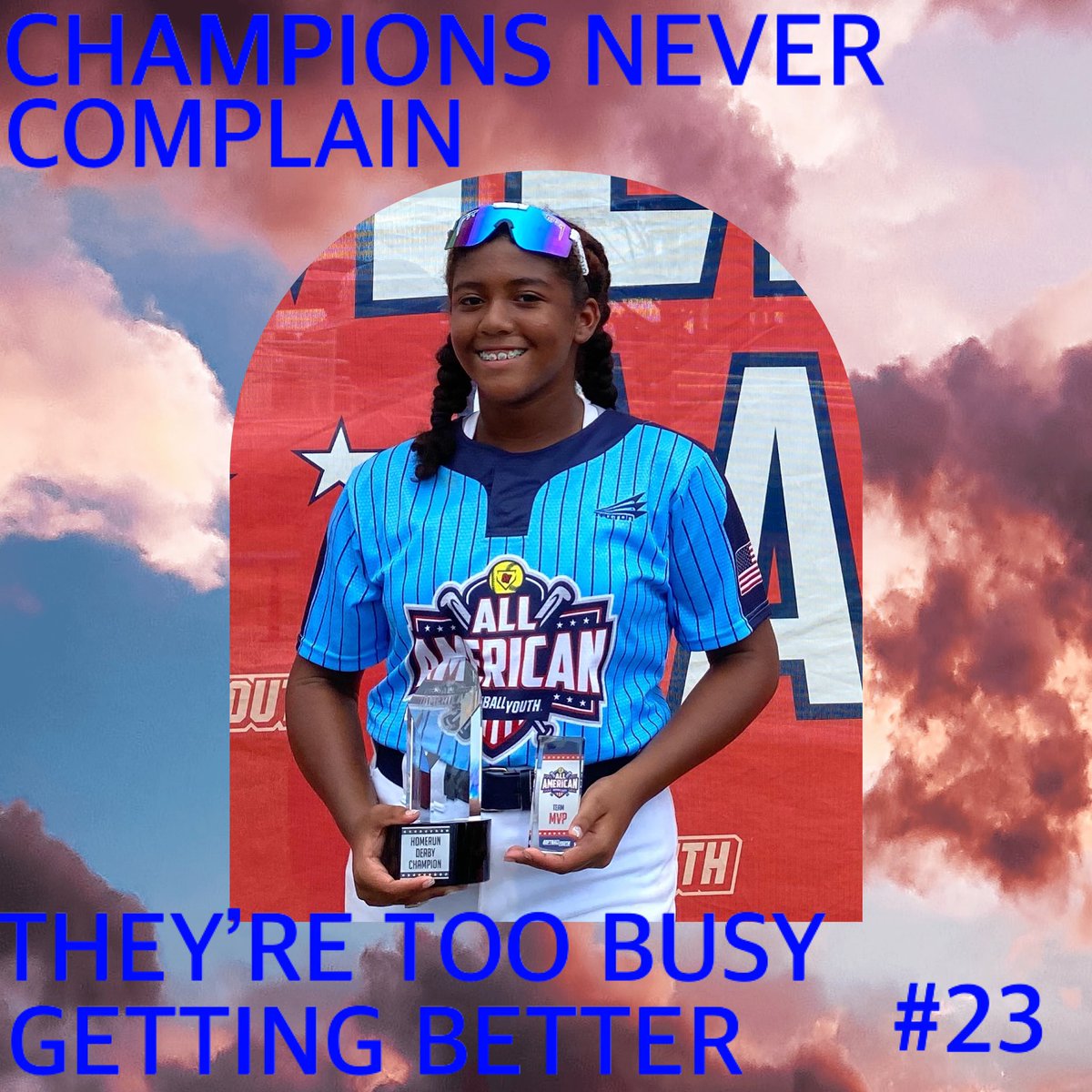 jaylasantana23's tweet photo. Champions never complain. They’re too busy getting better 🔥
Los campeones nunca se quejan. Están demasiado ocupados mejorando🔥
@fastpitch_the @LaSalaDeportiva @AtalyiaRijo8
#homerunderbychampion #softball #pitcher #firstbasegirl #developingathlete #futureolympian https://t.co/p6tLuKGPNC