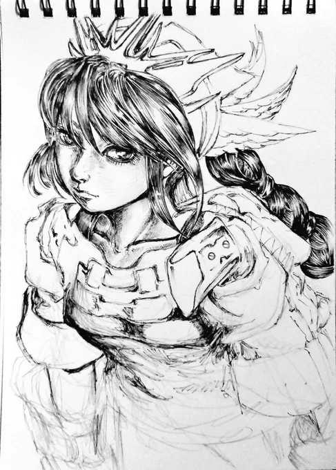 追記しました。
少ししか描けませんでした😅

寝ます。

#イラスト 
#illustration 
#オリジナル 
#Original 
#イラスト好きさんと繋がりたい 