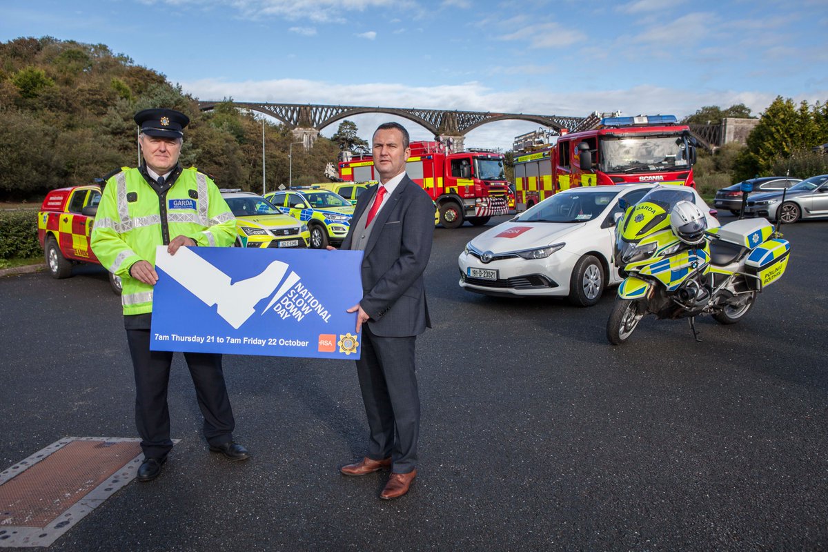 RSAIreland's tweet photo. .@GardaTraffic and the @RSAIreland are urging motorists to reduce their speed and be mindful of vulnerable road users ahead of #SlowDownDay, a national speed enforcement operation for a 24 hour period from 07.00hrs Thursday to 07.00hrs on Friday. ↪ https://t.co/Zww3B2S7CA https://t.co/ZFE09XWCFW