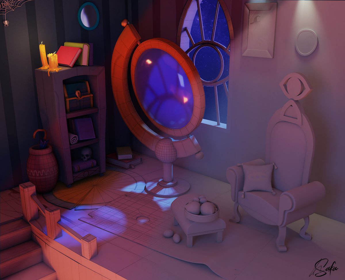 SafaRgaieg's tweet photo. nightlight version !
what about you ?
do you prefer daylight version or night light version ??
#software :
#3dsmax #zbrush #photoshop #vray
#room #daylight #conceptart   #cartoon #lowpoly #handpainted #3danimation #digitalartist #cgi #interior #stylized #astronomy https://t.co/u5VmZ3nluf