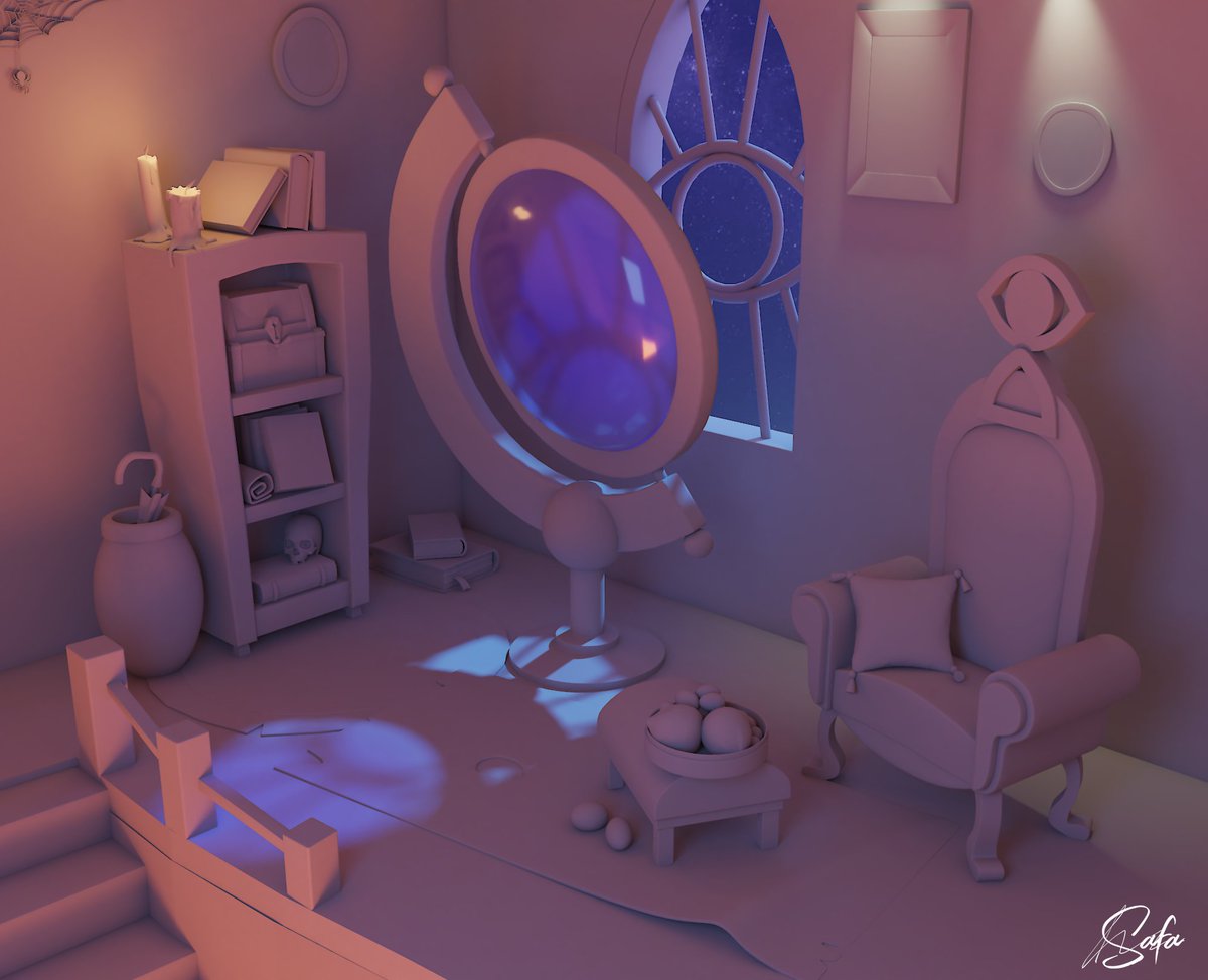 SafaRgaieg's tweet photo. nightlight version !
what about you ?
do you prefer daylight version or night light version ??
#software :
#3dsmax #zbrush #photoshop #vray
#room #daylight #conceptart   #cartoon #lowpoly #handpainted #3danimation #digitalartist #cgi #interior #stylized #astronomy https://t.co/u5VmZ3nluf