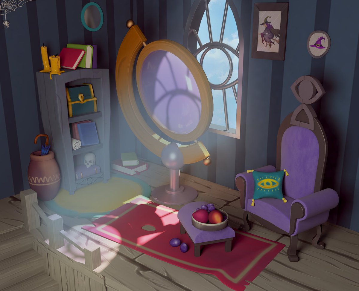 SafaRgaieg's tweet photo. hi guys !!
this is a new personal project !
What do you think about this work?
concept by #MilaKamardina
#software :
#3dsmax #zbrush #photoshop #vray
#room #daylight #conceptart   #cartoon #lowpoly #handpainted #3danimation #digitalartist #cgi #interior #stylized #astronomy https://t.co/fNeskxLx3k