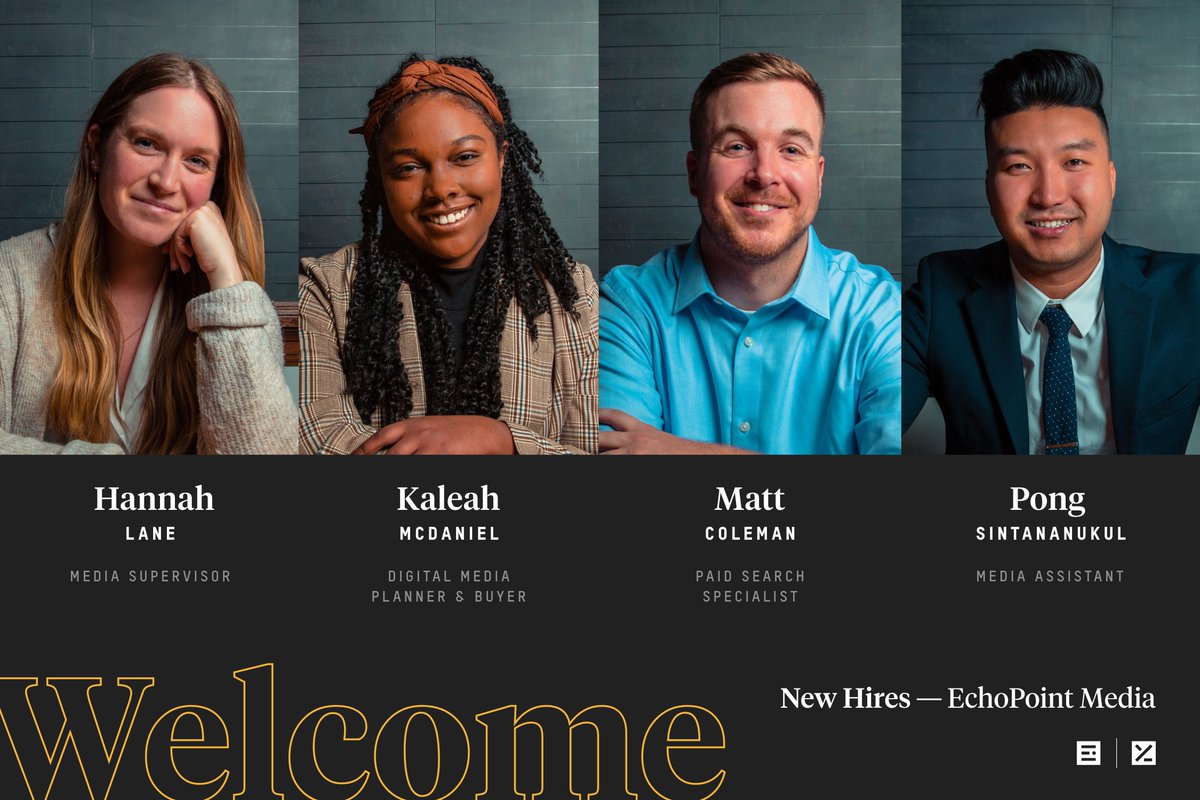yandl's tweet photo. We’ve got a new barbershop quartet’s worth of people on our EchoPoint Media team. But they’re not actually a barbershop quartet. Yet. https://t.co/LBLraEBmQq