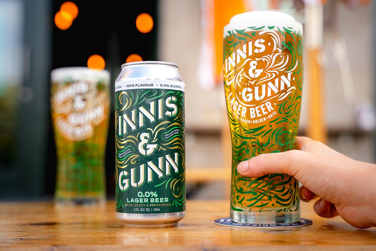 innisandgunn's tweet photo. Meet Lager Beer 0.0%. For the designated drivers, the “pacing themselves”-ers, the early-risers, the Lager lovers, the just-don’t-fancy-a-drink-drinkers. This one’s for you. https://t.co/IL7Rw8Wioy