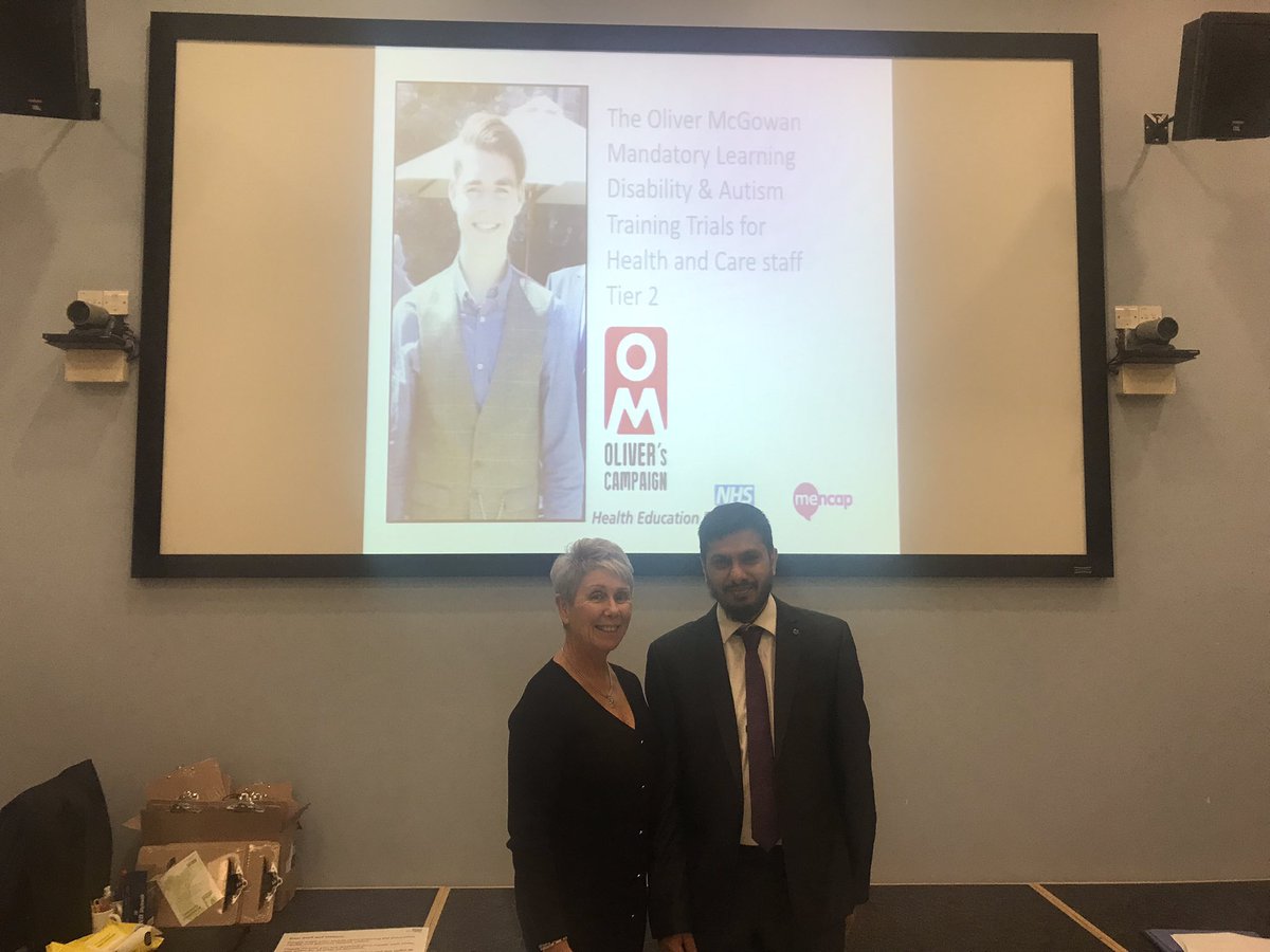 HollieR_LDNurse's tweet photo. Feeling VERY hopeful about the future of LD training for professionals after seeing @Debaungmencap & @IsmailKaji copresenting the pilot of #olivermcgowantraining @PaulaMc007 @LdSabp @NursingSabp #LDNursing #LDTraining #LDAwareness #MandatoryTraining https://t.co/0ynP36w6OO