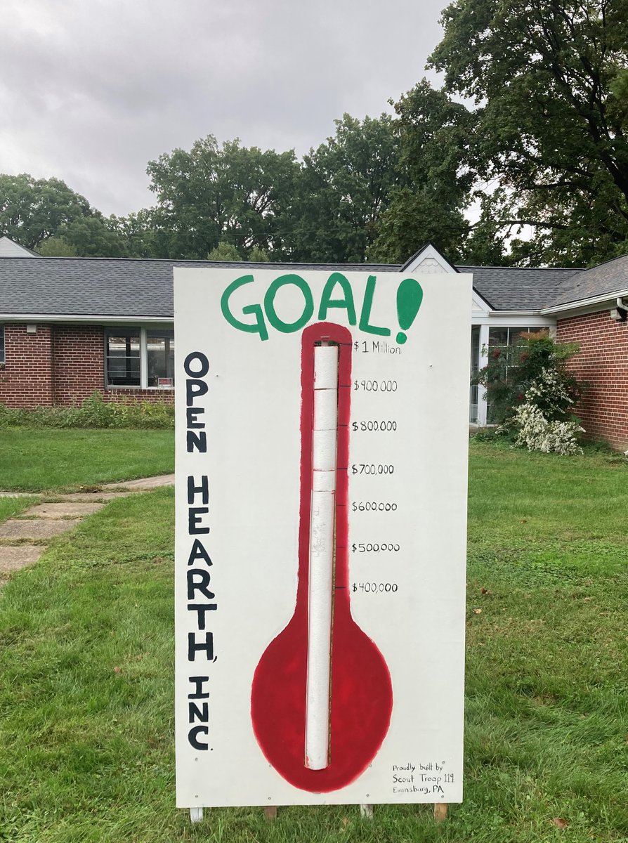 OpenHearthInc's tweet photo. Thanks to Scout Troop 119 for creating the sign in front of our new headquarters on Main Street in Phoenixville. We'll be updating our progress towards raising the funds needed to renovate the building as we get closer to our goal. To donate, visit https://t.co/Qoh837fxTP https://t.co/yi7lzazaxS