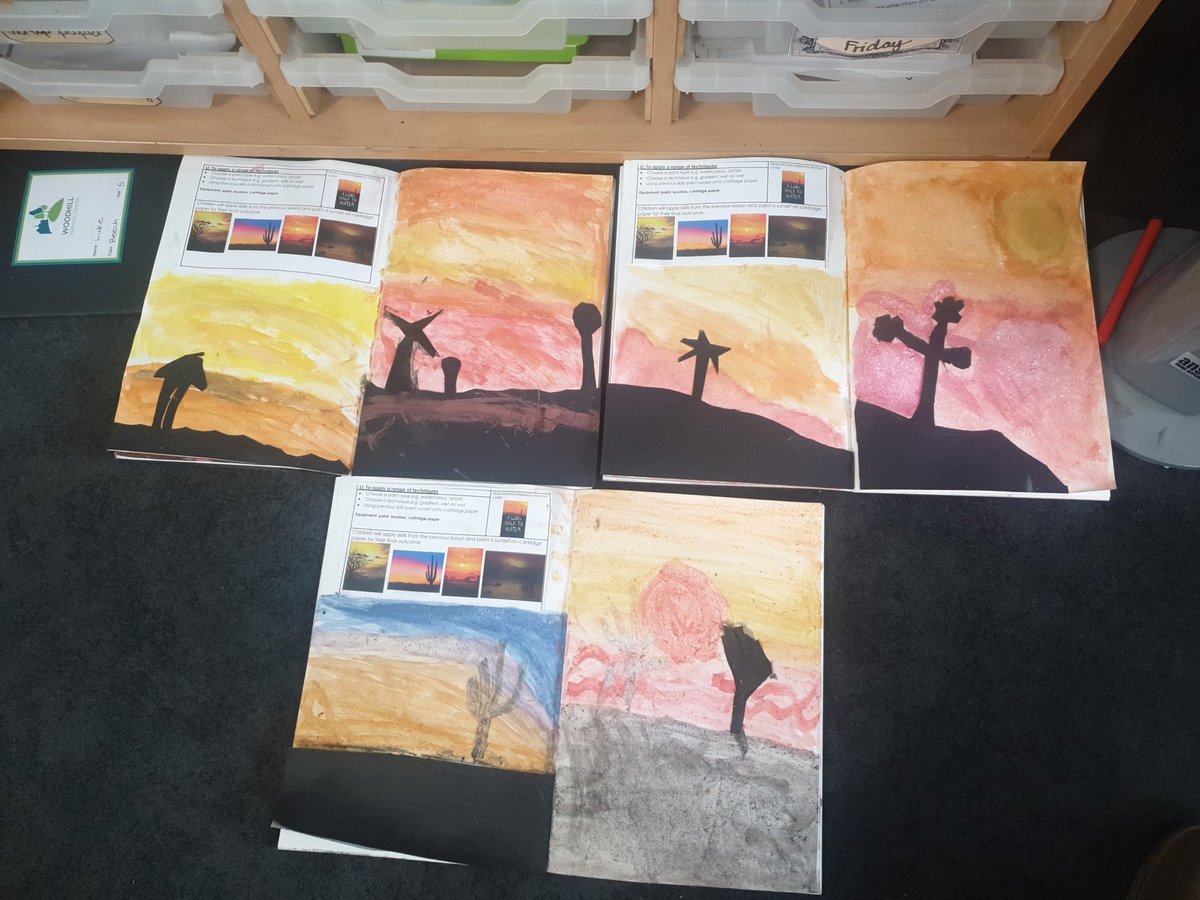 Beech Tree have been focusing on replicating an African sunset while capturing the essence of silhouette art #africanart #sunset <a href="/WoodhillSch/">Woodhill Primary School</a> <a href="/WHDiversity/">Woodhilldiversity</a>