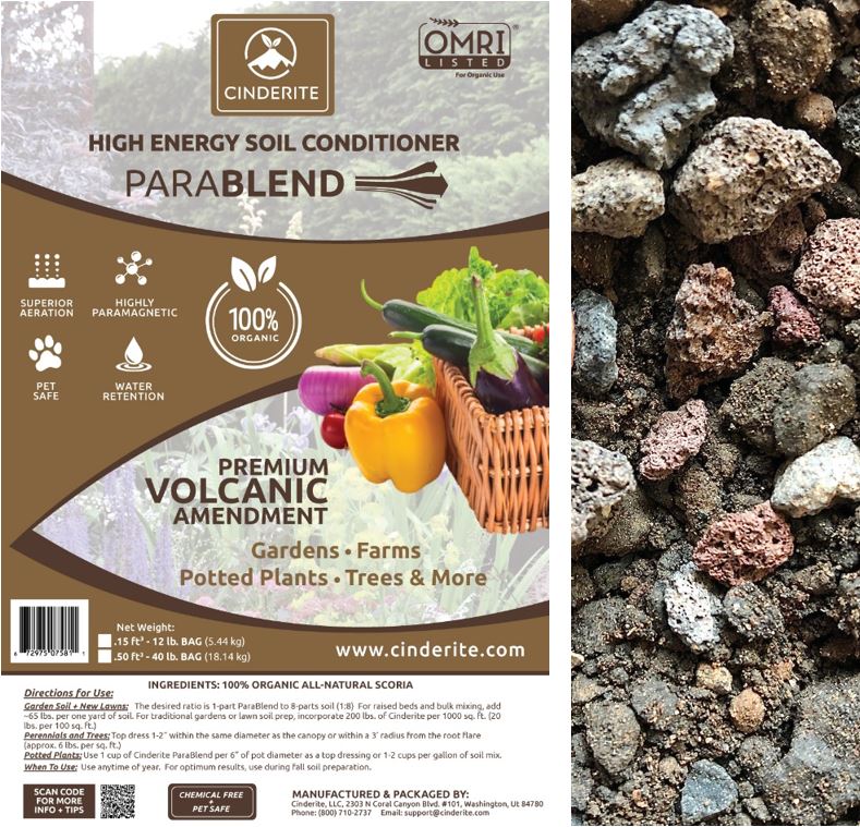 cinderite's tweet photo. Cinderite ParaBlend contains fines for rapid microbial decomposition and larger 3/8” aggregate to enhance soil structure. ParaBlend permanently conditions soil without the use of any artificial additives and is great for use in both gardens and potted plants. https://t.co/vzDcZuR9Xc
