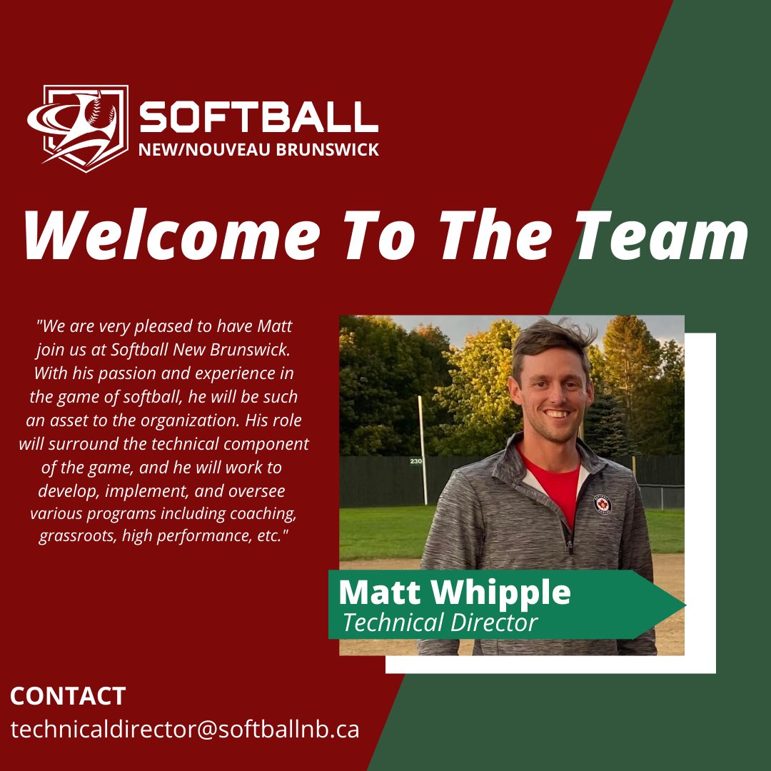 softballnb's tweet photo. Welcome, Matt! 👏🏻 https://t.co/pd62IEVVZT https://t.co/fB30w3pJXH