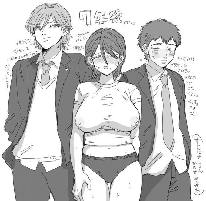 未来編 おばさんは体操服コス 