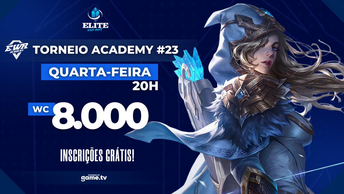 Só um Academy da EWR com 8 mil wild cores em premiação para esquentar essa quarta-chuvosa.

✍ game.tv/t/pDGhXEUbC