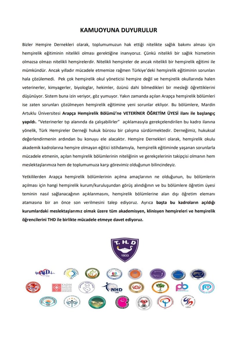 Kamuoyu duyurusu.
#hemşirelik
#artukluüniversitesi
#mardin
#akademisyen