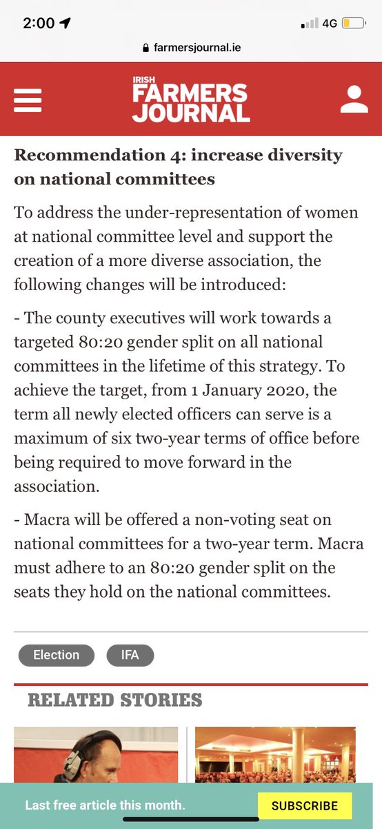 As a young farmer in <a href="/IFAmedia/">Irish Farmers' Association</a> I get asked “how do we get more of you involved?”.

Why not create options for us young farmers to get involved and make these rule changes. 

The average age of those in IFA roles does nothing to reflect the young farmers out there, so why join?