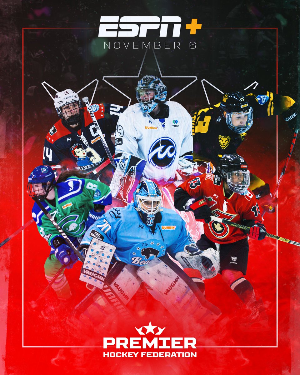 The Premier Hockey Federation announced today it has reached an agreement that makes ESPN+ (<a href="/ESPNPlus/">ESPN+</a>) the exclusive home of the PHF in the United States during the upcoming 2021-22 season.

Details: premierhockeyfederation.com/news/phf-annou…