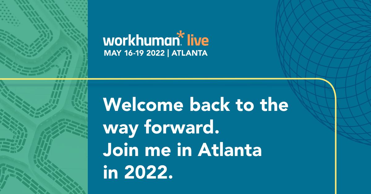 CorinaLam's tweet photo. Workhuman Live is back! If you work in HR, you have to be there. Register now for the lowest possible rate. #WHLive2022 Link: https://t.co/nkRbUO0LDm https://t.co/L05c0Ph7R8