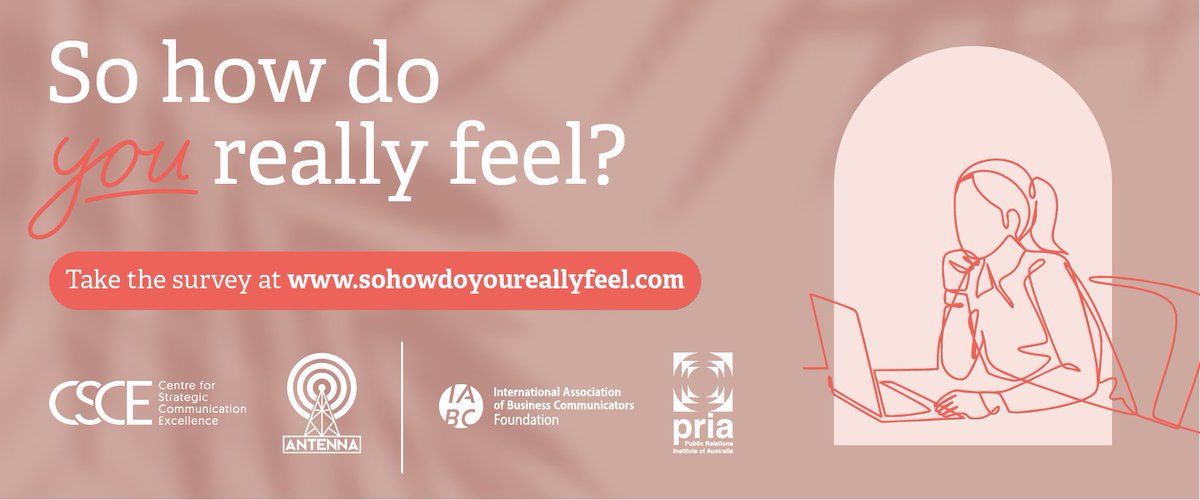 This #MentalHealthAwarenessMonth the Centre for Strategic Communication Excellence (CSCE) is asking how #comms professionals are feeling about their mental wellbeing.

How do you really feel? Take the survey here: sohowdoyoureallyfeel.com

#MentalWellbeingMatters