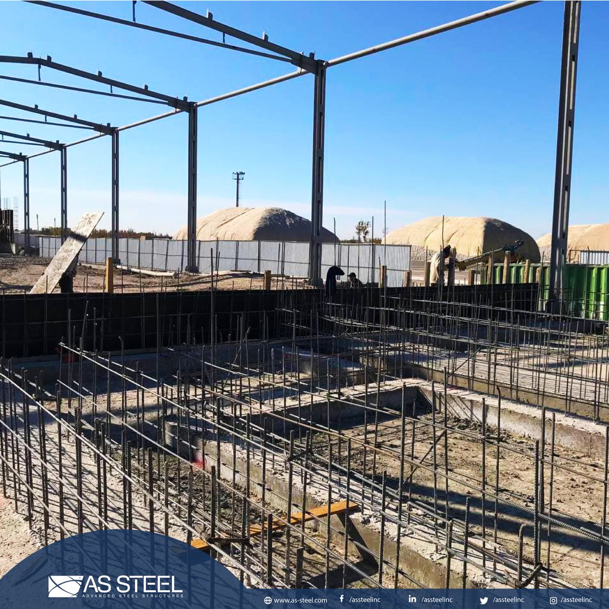 assteelinc's tweet photo. Harezm İplik Fabrikası projemizin çalışmalarına titizlikle ve hızla devam ediyoruz.
#assteel #steelconstruction #steelstructure #turkeysteel #steelbuildings #fabrication #civilengineering #heavysteel #turkeysteelbuildings #HarezmYarnFactory #uzbproject https://t.co/zCm5HcMXzw
