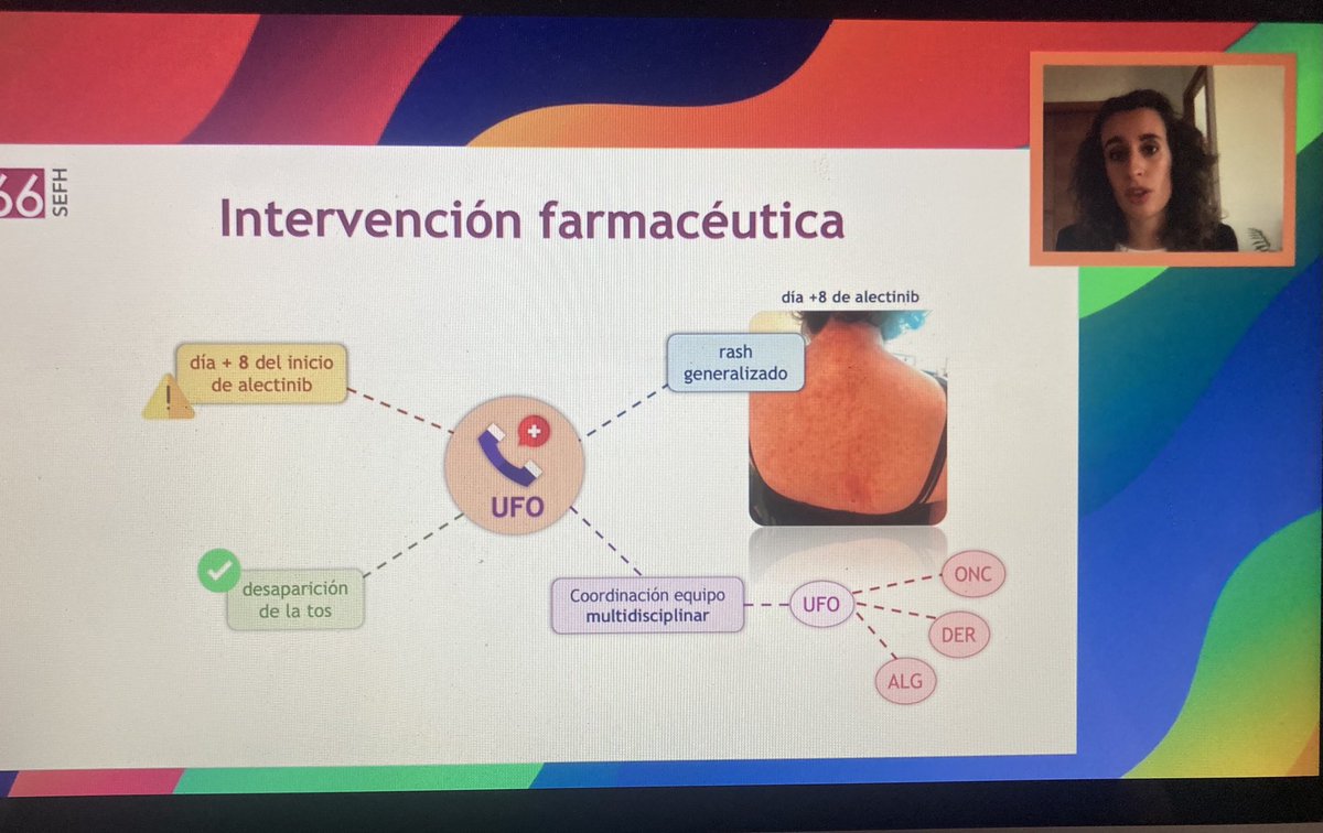 beabernardez's tweet photo. No quepo en mi de orgullo de compañer@s siempre, hoy sonrisa duradera con la excelente presentación del caso clínico de @anacasbal #sefh21 @FarmaCHUS Detrás del caso una paciente a la que agradecer su permiso. https://t.co/bOEFRrPgY4