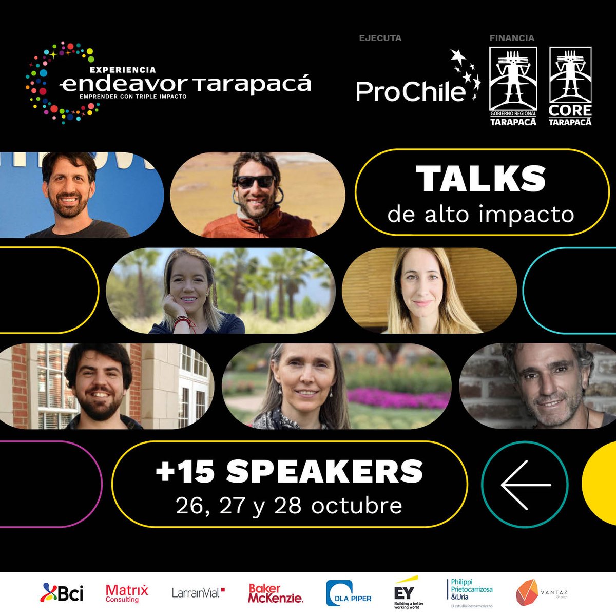 📢¡Inspírate, conecta, crece! Participa de la #ExperienciaEndeavorTarapacá 2021, evento gratuito y online que reunirá a exponentes del ecosistema para compartir experiencias, entregar herramientas y más ‼️No te lo pierdas‼️ <a href="/CesarVillanuV/">Cesar Villanueva V.</a> 
Inscripciones ➡️ endeavor.cl